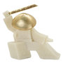 Voir la diapositive 1 : Paris Prix Statuette Déco Samouraï  Odab  18cm Blanc & Or