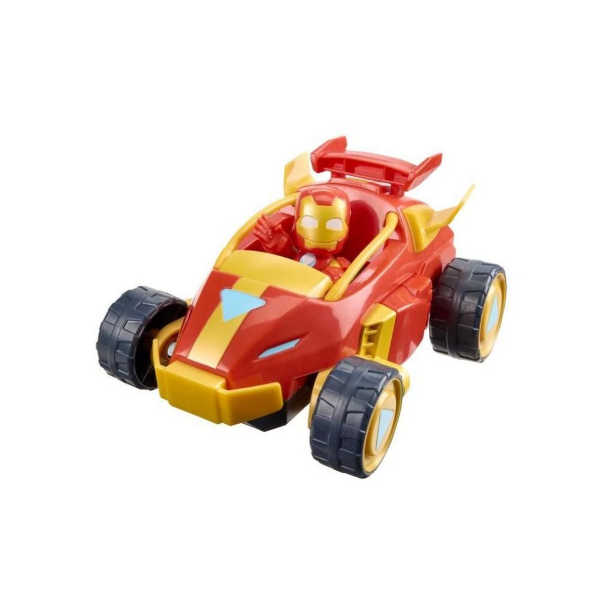 HASBRO Armure mecha Iron Man et véhicule 2-en-1, Marvel Iron Man and his Awesome Friends, des 3 ans