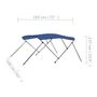 Voir la diapositive 6 : VIDAXL Auvent bimini a 3 arceaux Bleu 183x160x137 cm