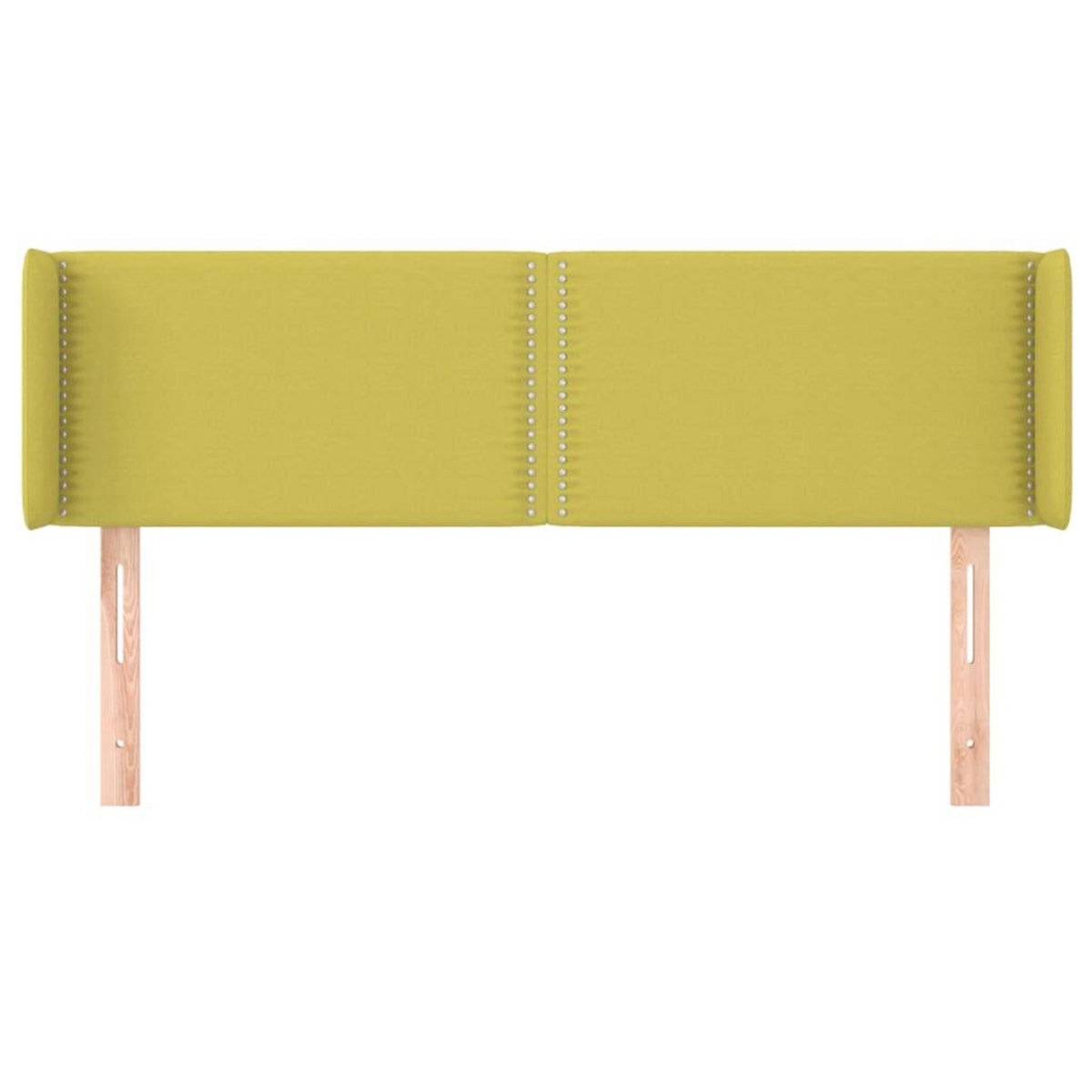 VIDAXL Tete de lit avec oreilles Vert 147x16x78/88 cm Tissu
