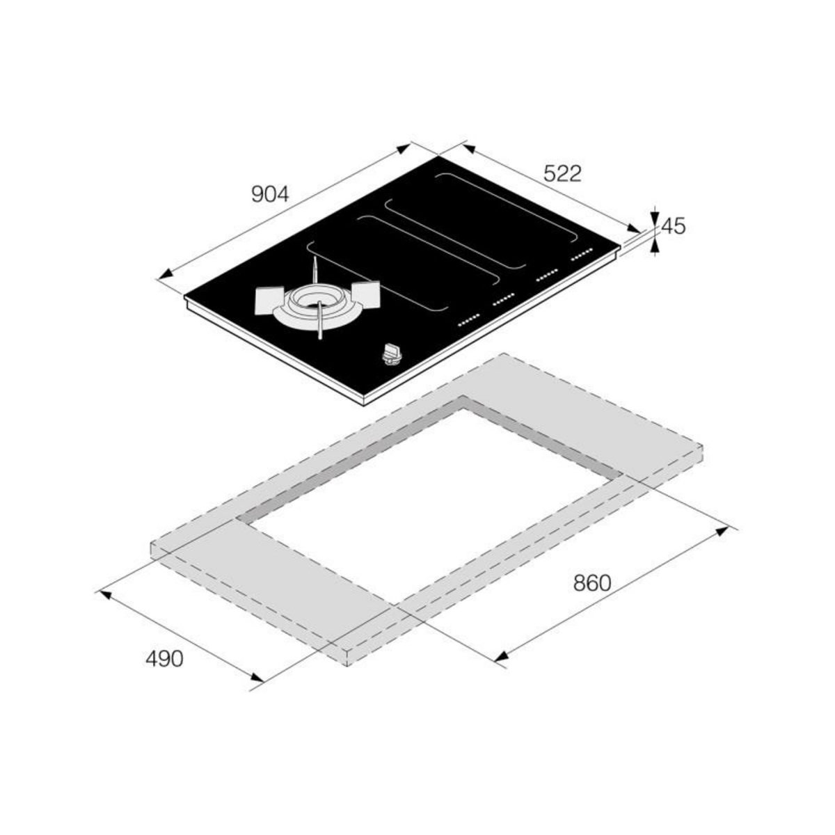 ASKO Plaque gaz Asko HIG1995AB 1 NATUREL