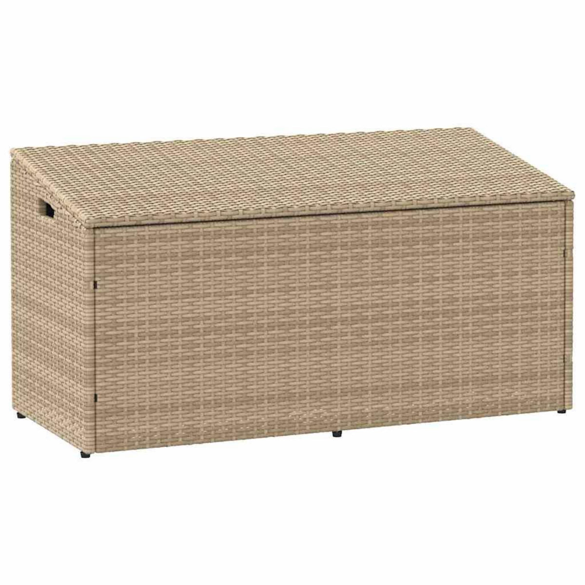 VIDAXL Boîte de rangement de jardin beige 110x50x58 cm resine tressee