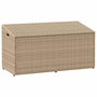 Voir la diapositive 1 : VIDAXL Boîte de rangement de jardin beige 110x50x58 cm resine tressee