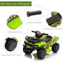 Voir la diapositive 5 : HOMCOM Buggy électrique enfant quad électrique pour enfant de 18 à 36 mois effet lumineux 6 V 2 Km/h max. métal PP vert