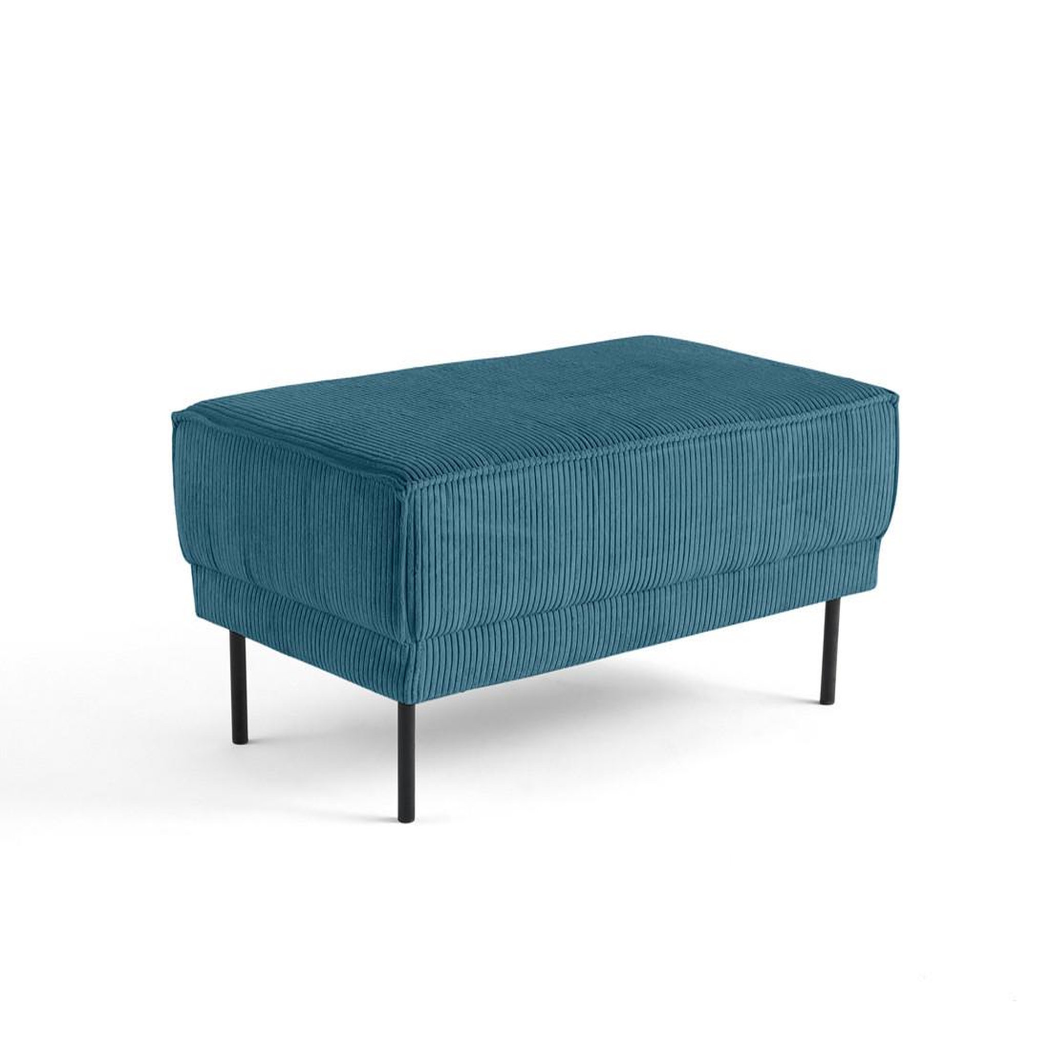 Voir la diapositive 2 : BEST MOBILIER Charlie - pouf - pieds hauts - en velours côtelé