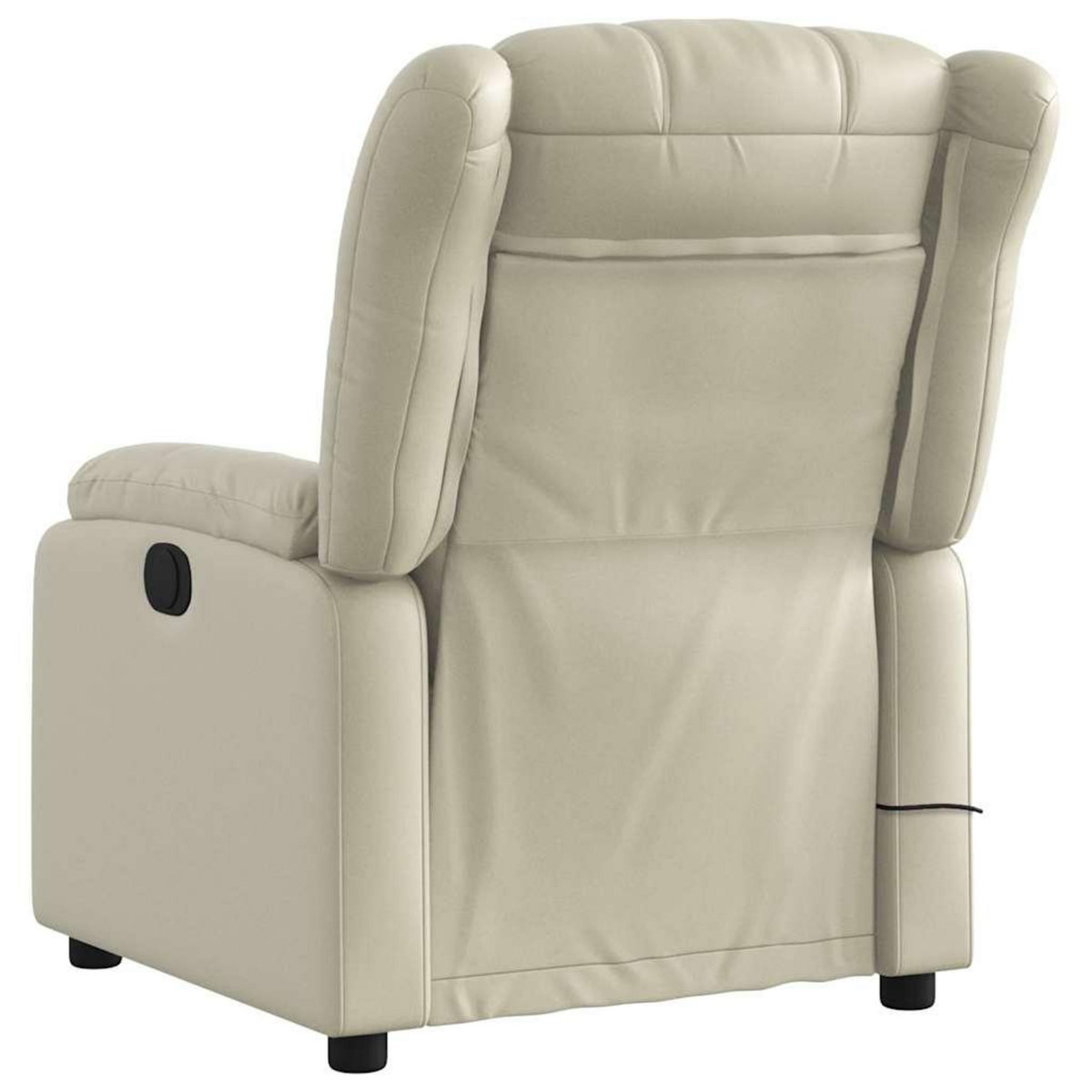 VIDAXL Fauteuil inclinable de massage Creme Similicuir