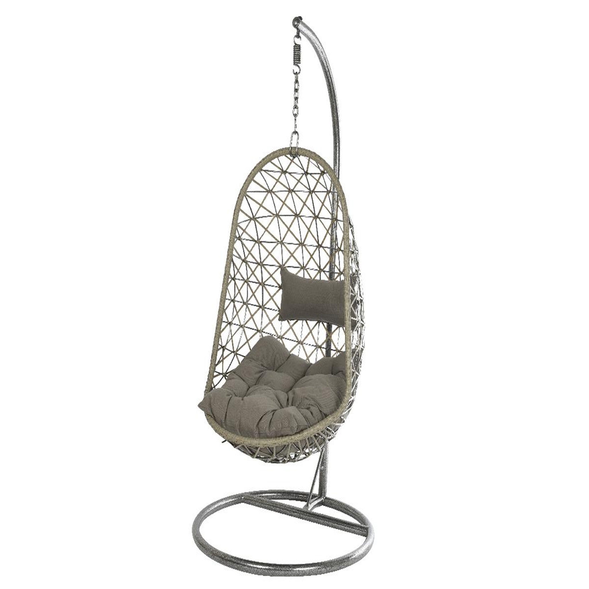 JARDIDECO Fauteuil suspendu bologna gris - jardideco