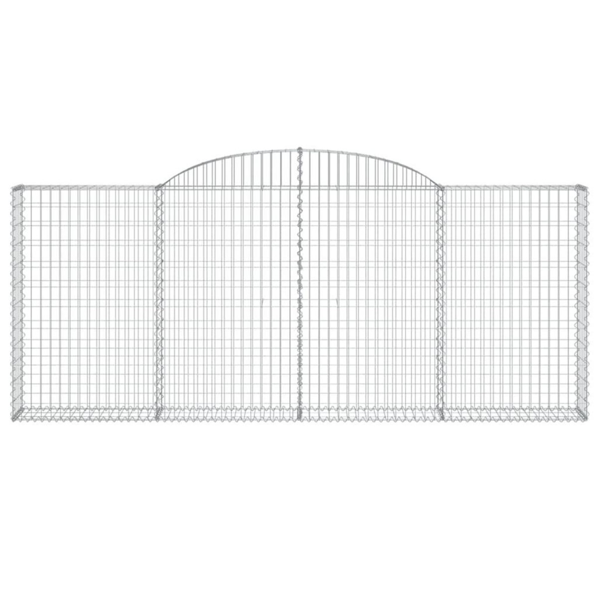VIDAXL Paniers a gabions arques 8 pcs 300x30x120/140 cm fer galvanise