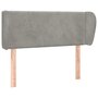 Voir la diapositive 2 : VIDAXL Tete de lit avec oreilles Gris clair 103x23x78/88 cm Velours