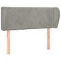 Voir la diapositive 2 : VIDAXL Tete de lit avec oreilles Gris clair 103x23x78/88 cm Velours