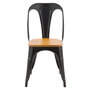Voir la diapositive 5 : Rendez vous déco Lot de 2 chaises en métal noir et bois d'orme - Yoanna