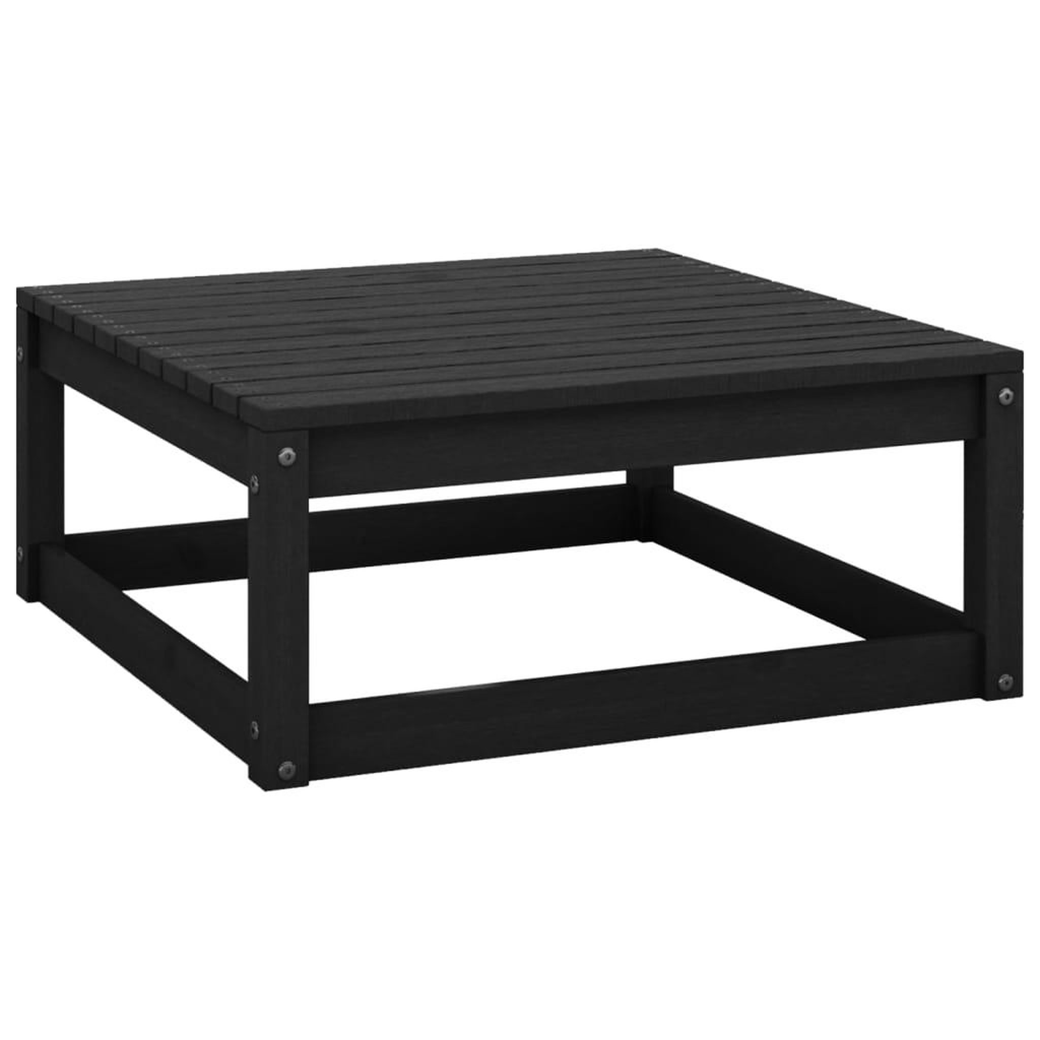 Voir la diapositive 5 : VIDAXL Salon de jardin 12 pcs avec coussins Noir Bois de pin massif