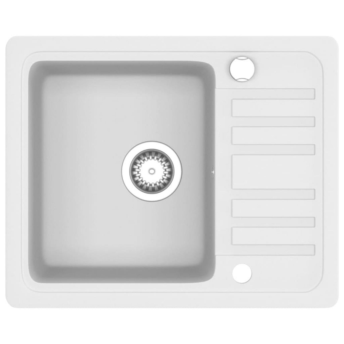 VIDAXL Evier de cuisine Granit Blanc