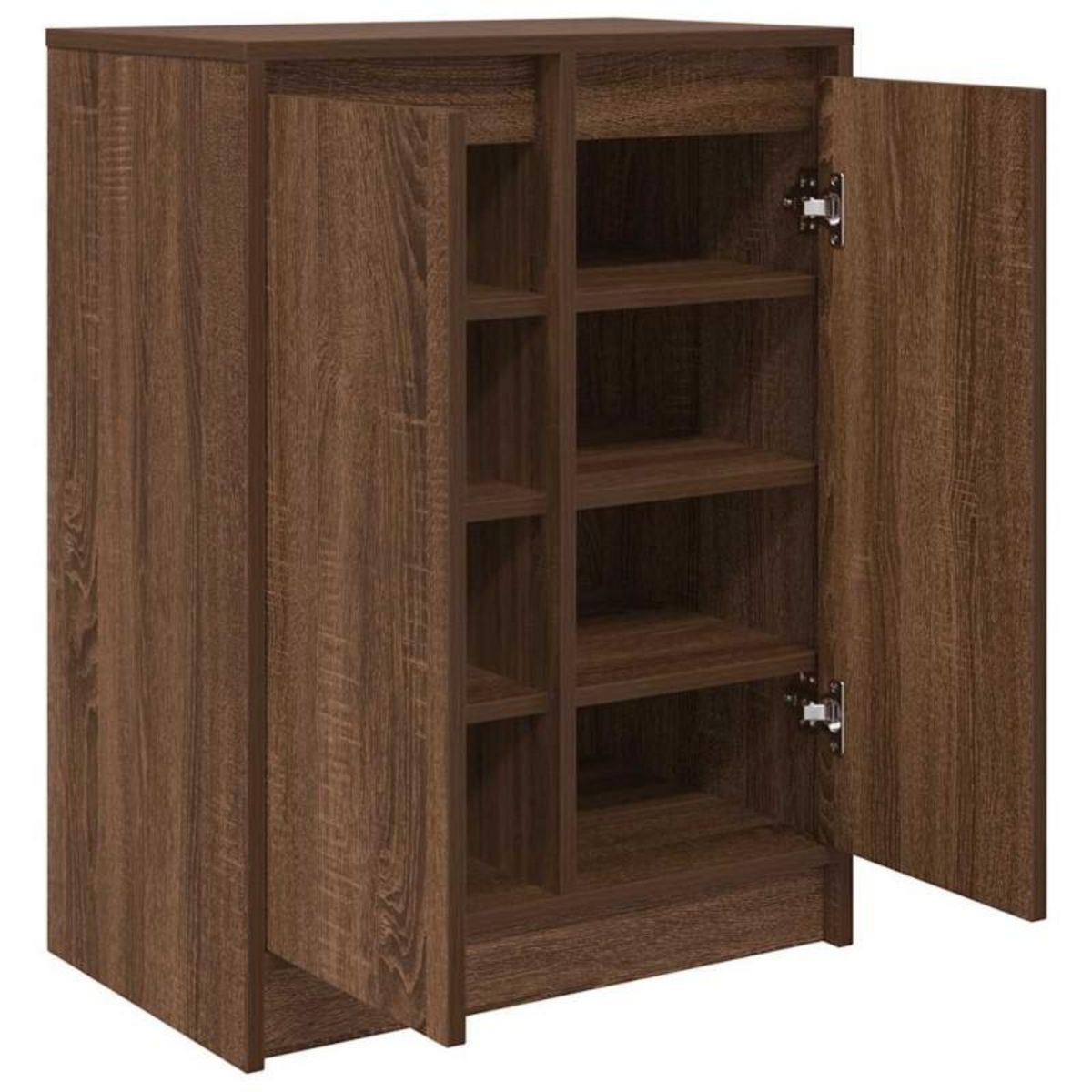 VIDAXL Armoire à chaussures chêne marron 57x34x76 cm bois d ingénierie