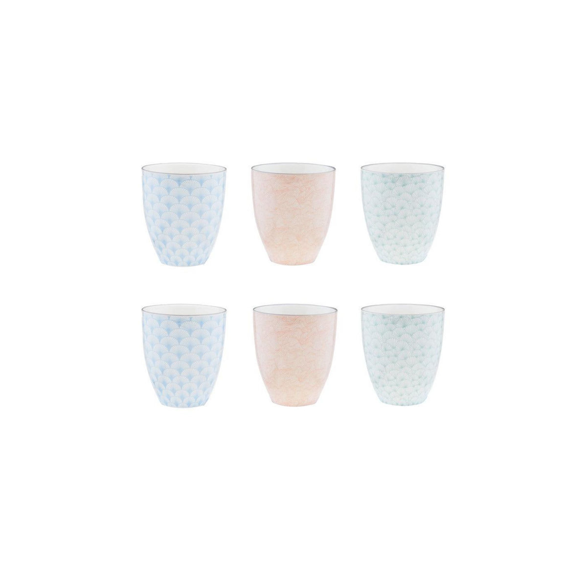 BJORN Mug PATTERN 30cl - 6 pièces - Pastel
