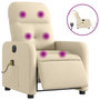 Voir la diapositive 2 : VIDAXL Fauteuil inclinable de massage electrique creme tissu