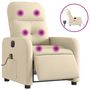Voir la diapositive 2 : VIDAXL Fauteuil inclinable de massage electrique creme tissu