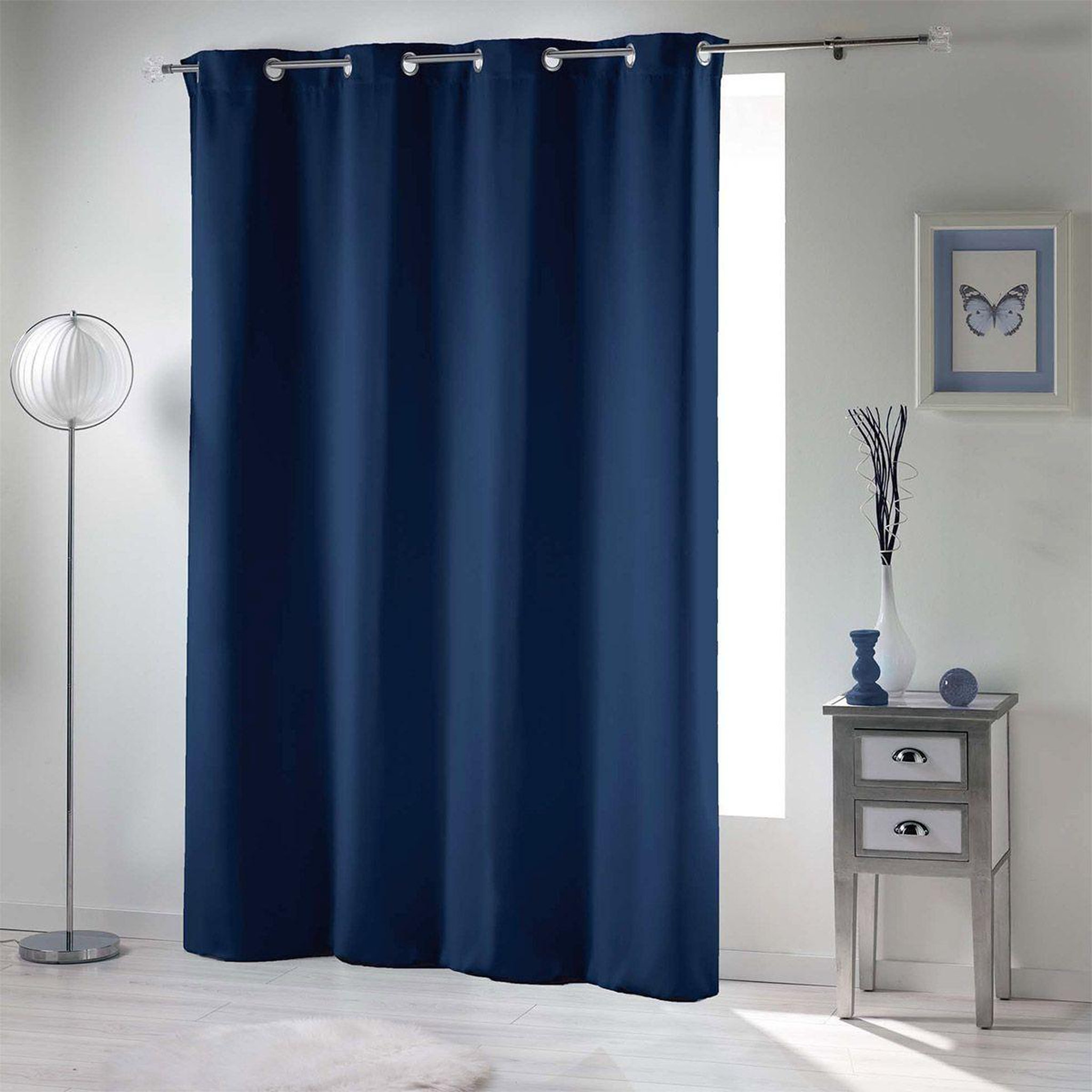 Douceur d'Intérieur Rideau occultant  occult  135x280cm bleu navy