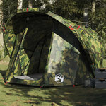 VIDAXL Tente de peche 4 personnes camouflage impermeable