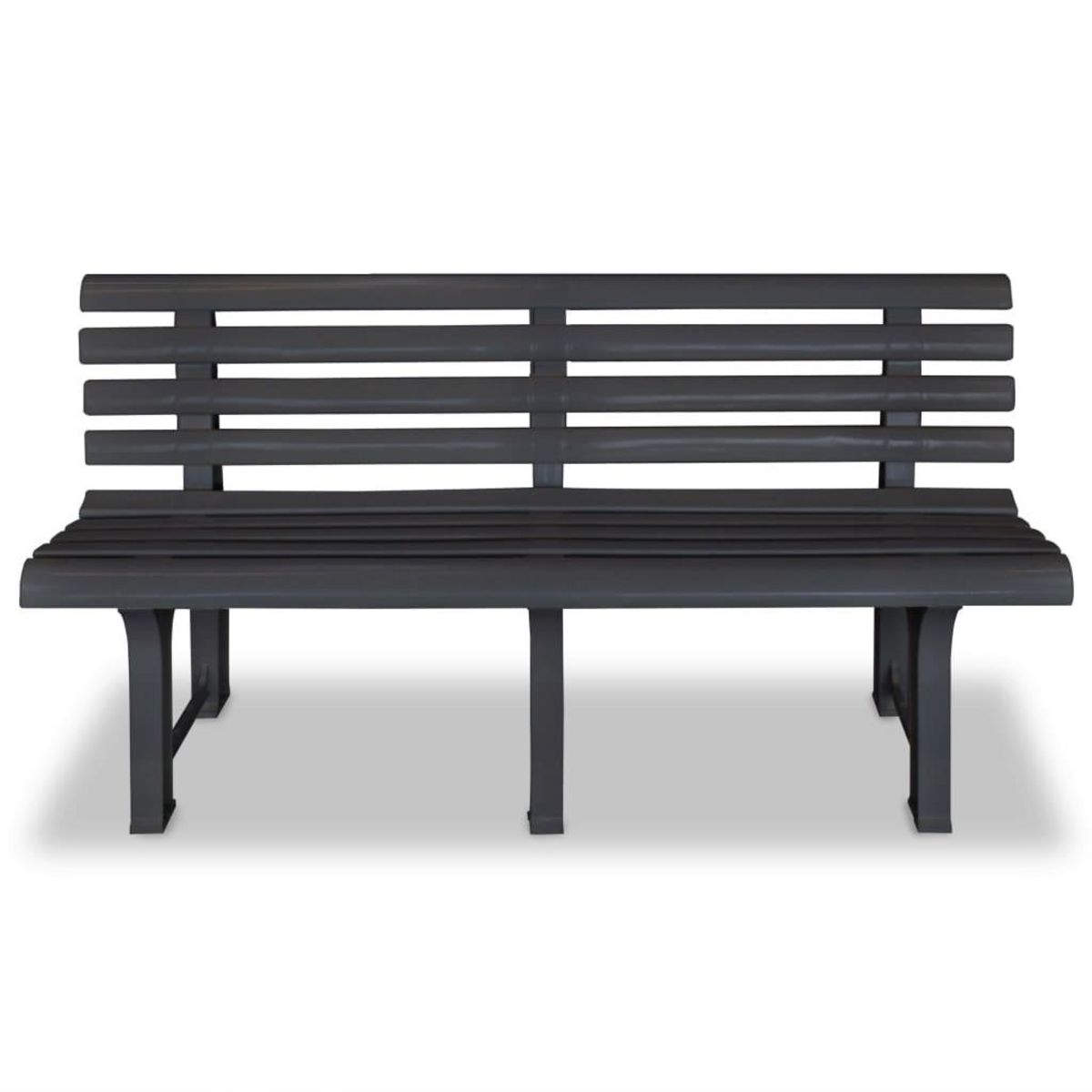 VIDAXL Banc de jardin 145,5 cm plastique anthracite