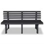 Voir la diapositive 2 : VIDAXL Banc de jardin 145,5 cm plastique anthracite