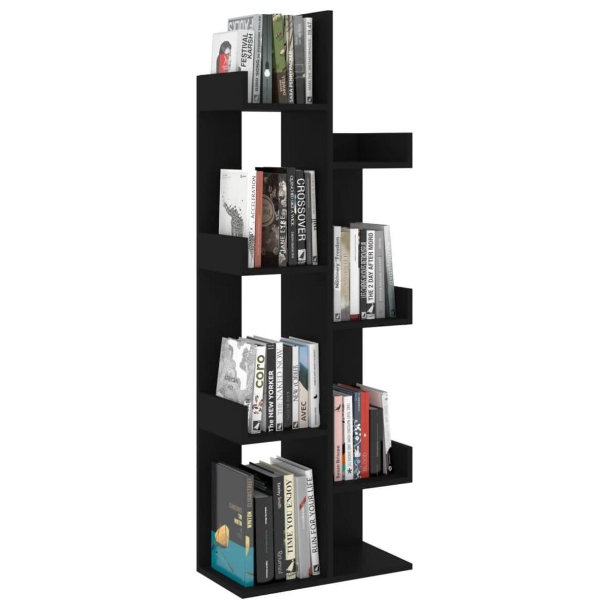 VIDAXL Bibliotheque Noir 48x25,5x140 cm Bois d'ingenierie