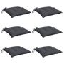 Voir la diapositive 3 : VIDAXL Coussins de chaise lot de 6 anthracite 40x40x7 cm