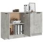 Voir la diapositive 5 : VIDAXL Buffets 2 pcs Gris beton 60x30x70 cm Bois d'ingenierie
