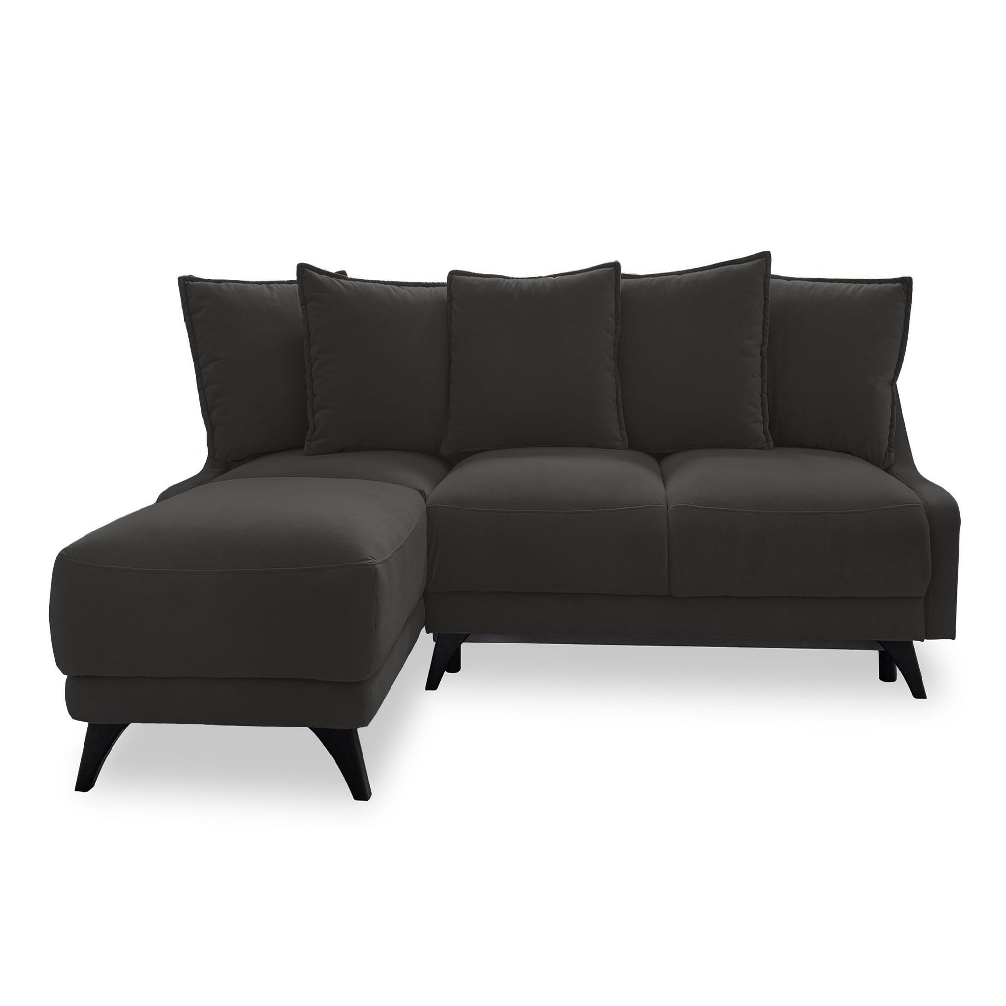 Voir la diapositive 6 : BEST MOBILIER Royal - canapé d'angle gauche - 4 places - convertible avec coffre - en velours