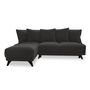Voir la diapositive 6 : BEST MOBILIER Royal - canapé d'angle gauche - 4 places - convertible avec coffre - en velours