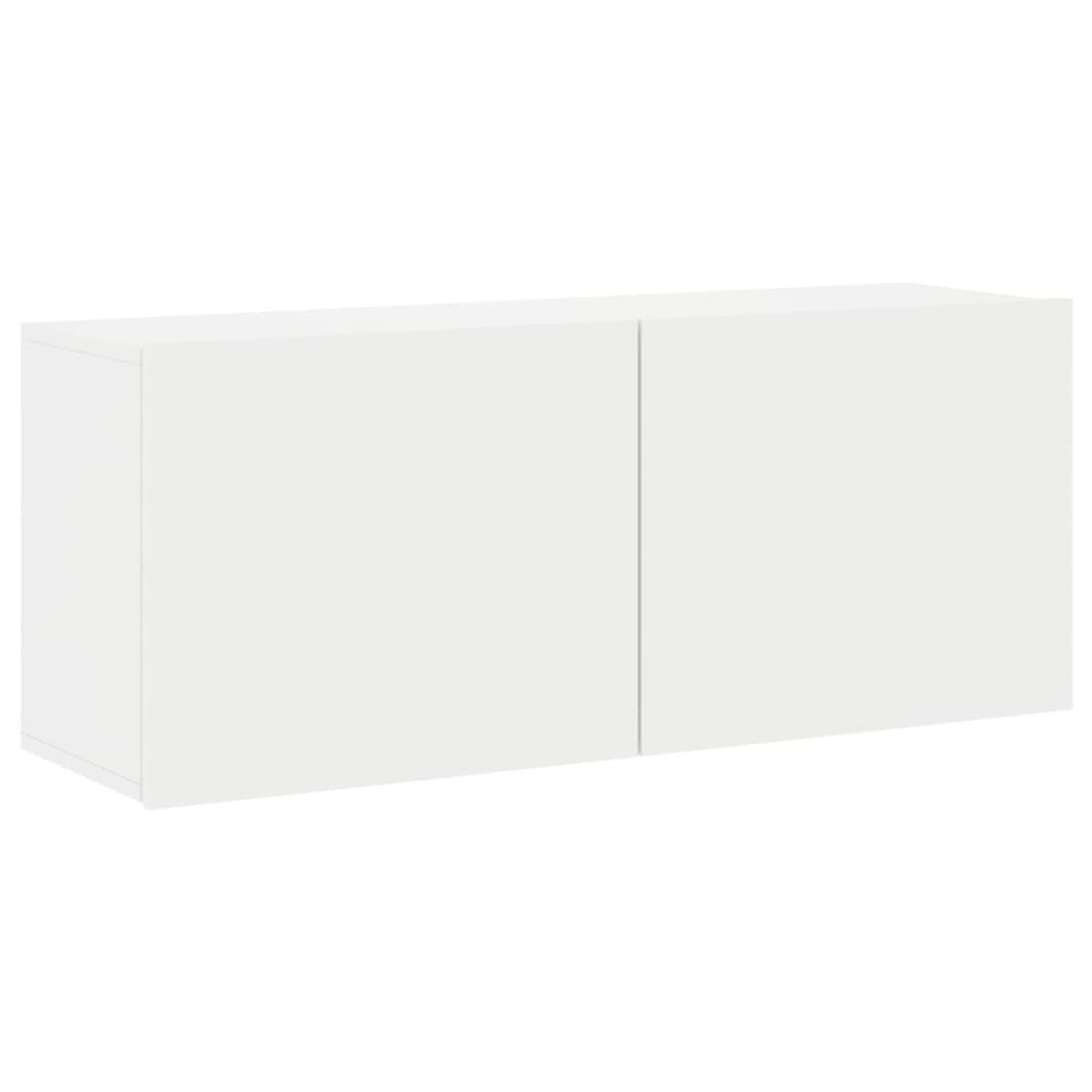 Voir la diapositive 2 : VIDAXL Meuble TV mural blanc 100x30x41 cm