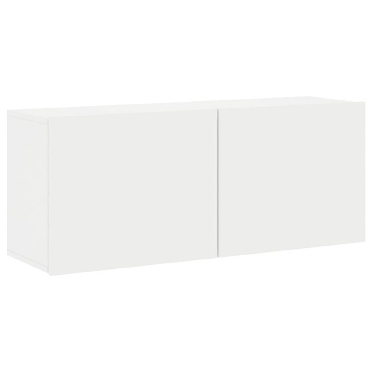 VIDAXL Meuble TV mural blanc 100x30x41 cm