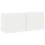 Voir la diapositive 2 : VIDAXL Meuble TV mural blanc 100x30x41 cm