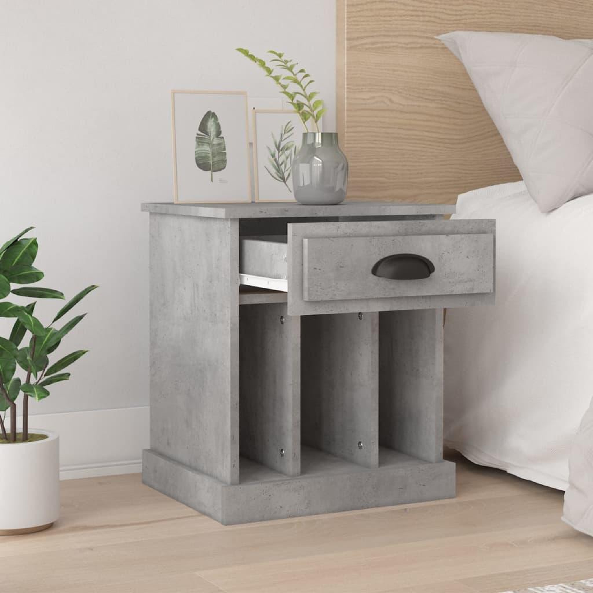 Voir la diapositive 3 : VIDAXL Tables de chevet 2 pcs gris beton 43x36x50 cm