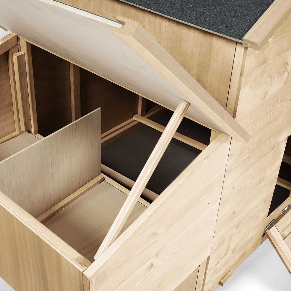 ID MARKET Poulailler chalet XL pour poules avec pondoir en bois