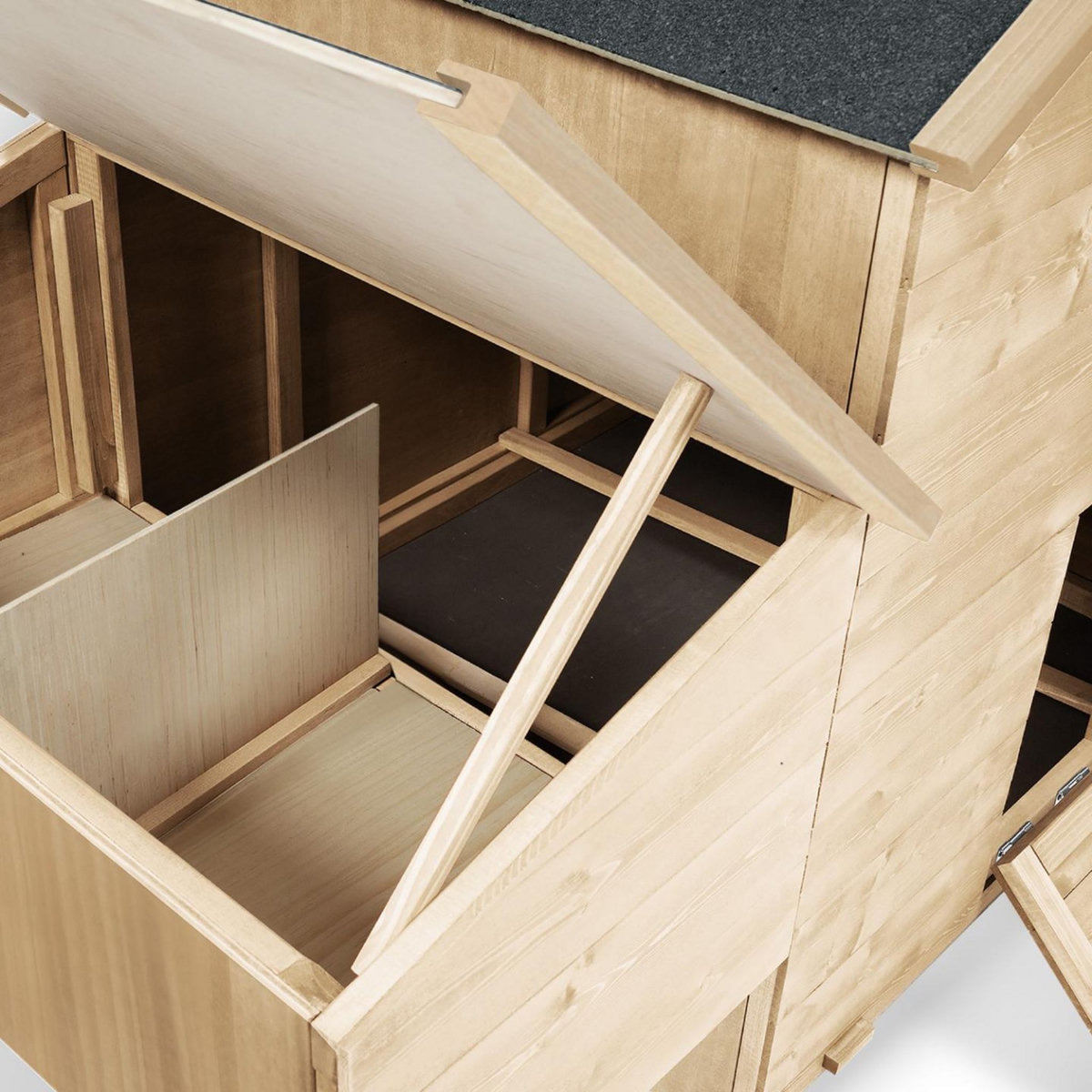 ID MARKET Poulailler chalet XL pour poules avec pondoir en bois