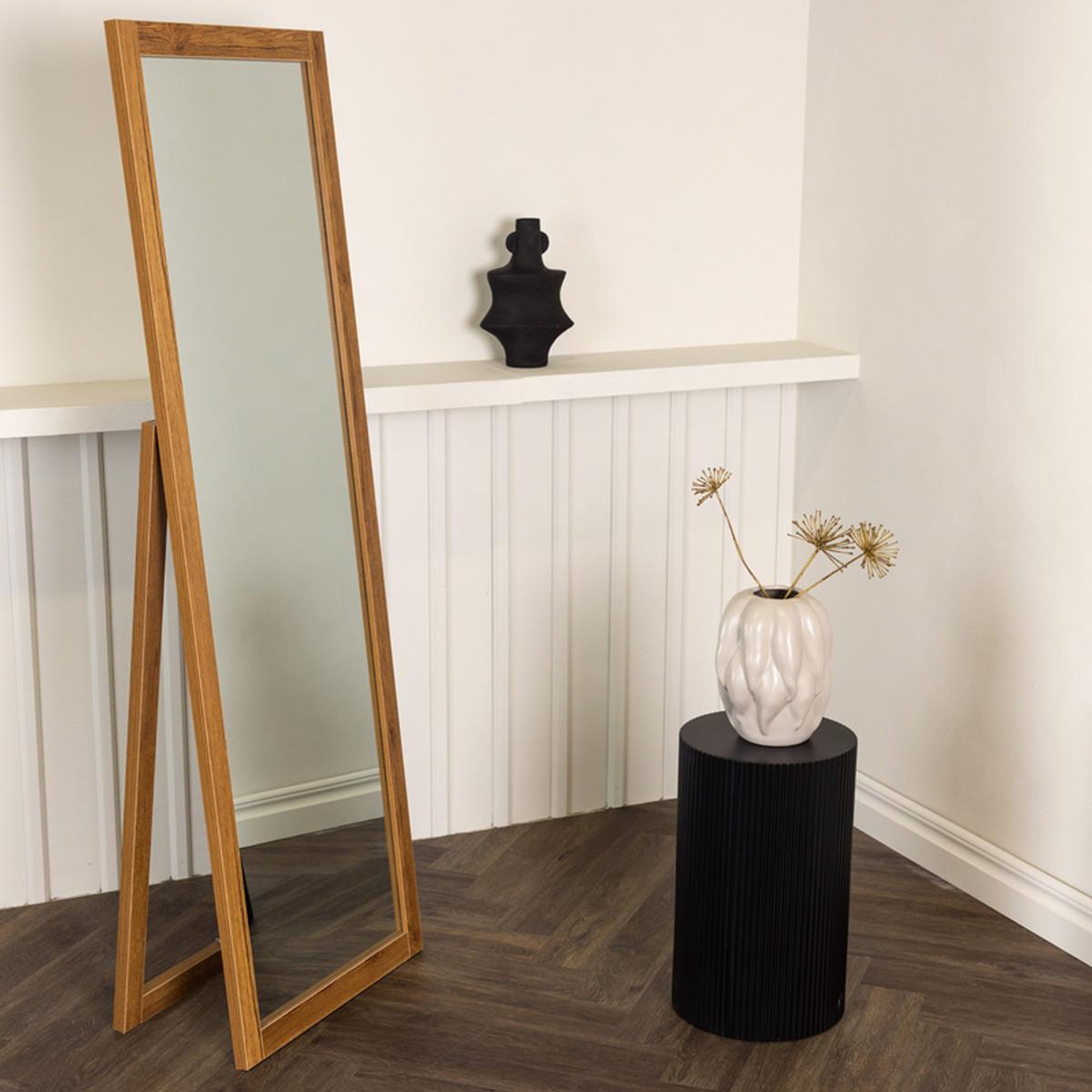 Voir la diapositive 6 : Paris Prix Miroir Design sur Pied  Sebring  170cm Noisette