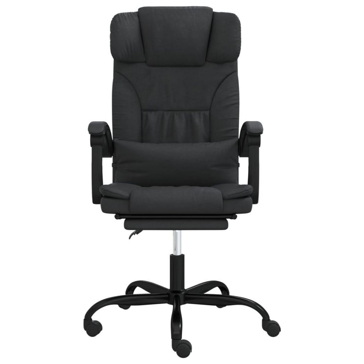 VIDAXL Fauteuil inclinable de bureau Noir Similicuir