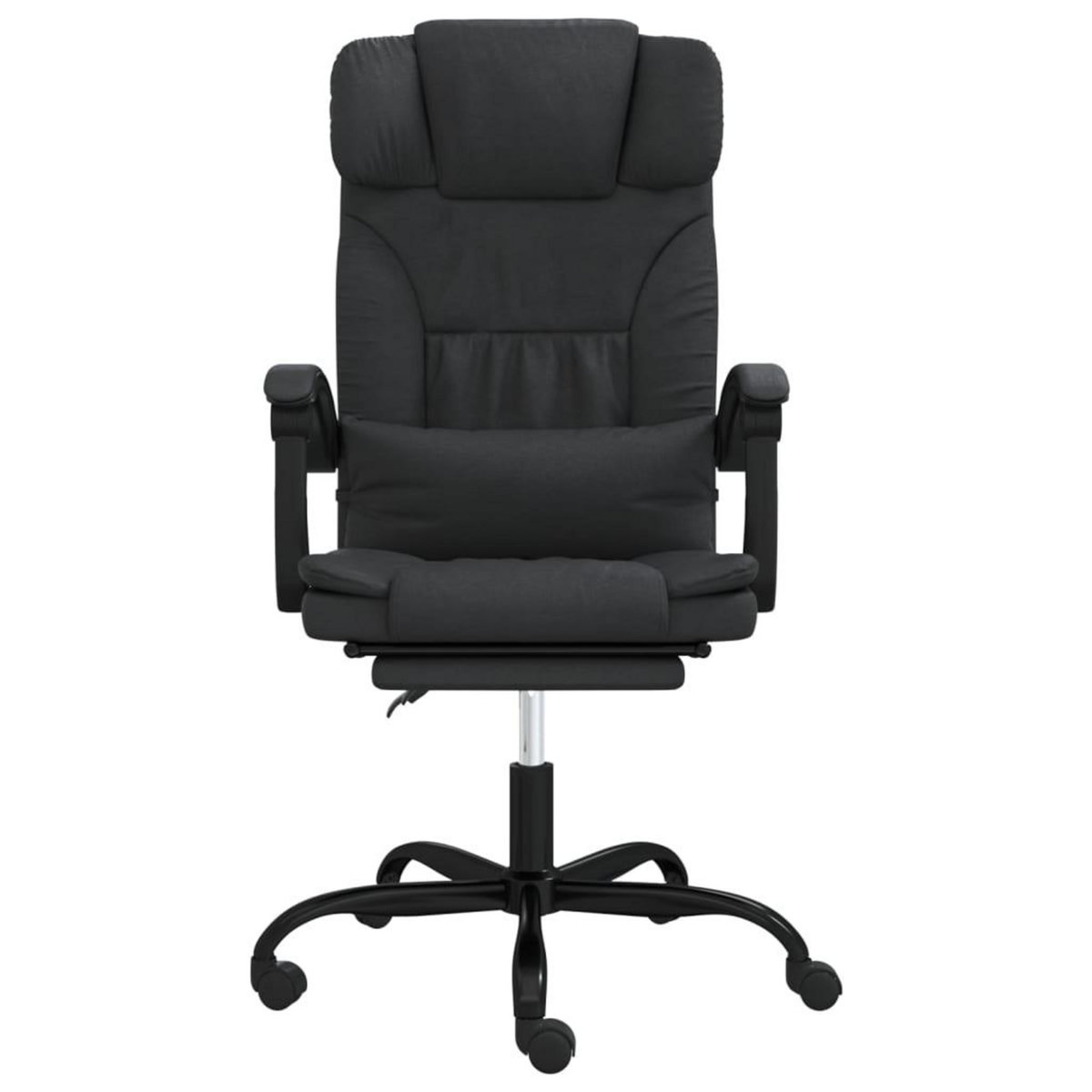 VIDAXL Fauteuil inclinable de bureau Noir Similicuir