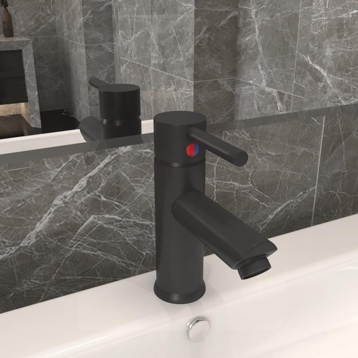 VIDAXL Robinet de lavabo de salle de bain Gris 130x176 mm