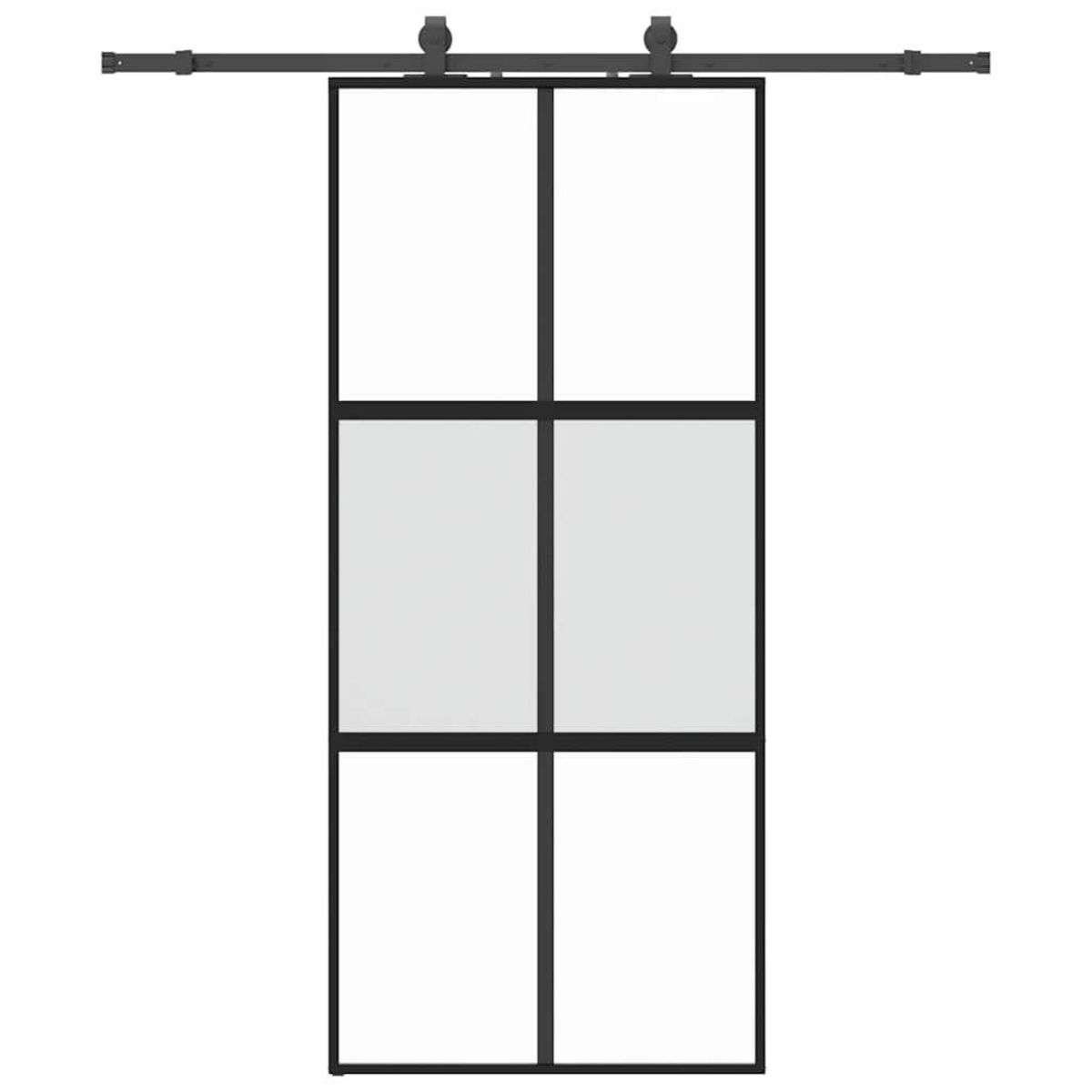 VIDAXL Porte coulissante avec kit de quincaillerie noir 90x205 cm