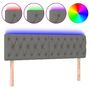 Voir la diapositive 2 : VIDAXL Tete de lit a LED Gris fonce 144x7x78/88 cm Tissu
