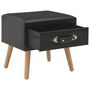 Voir la diapositive 2 : VIDAXL Table de chevet Noir 40x35x40 cm Similicuir