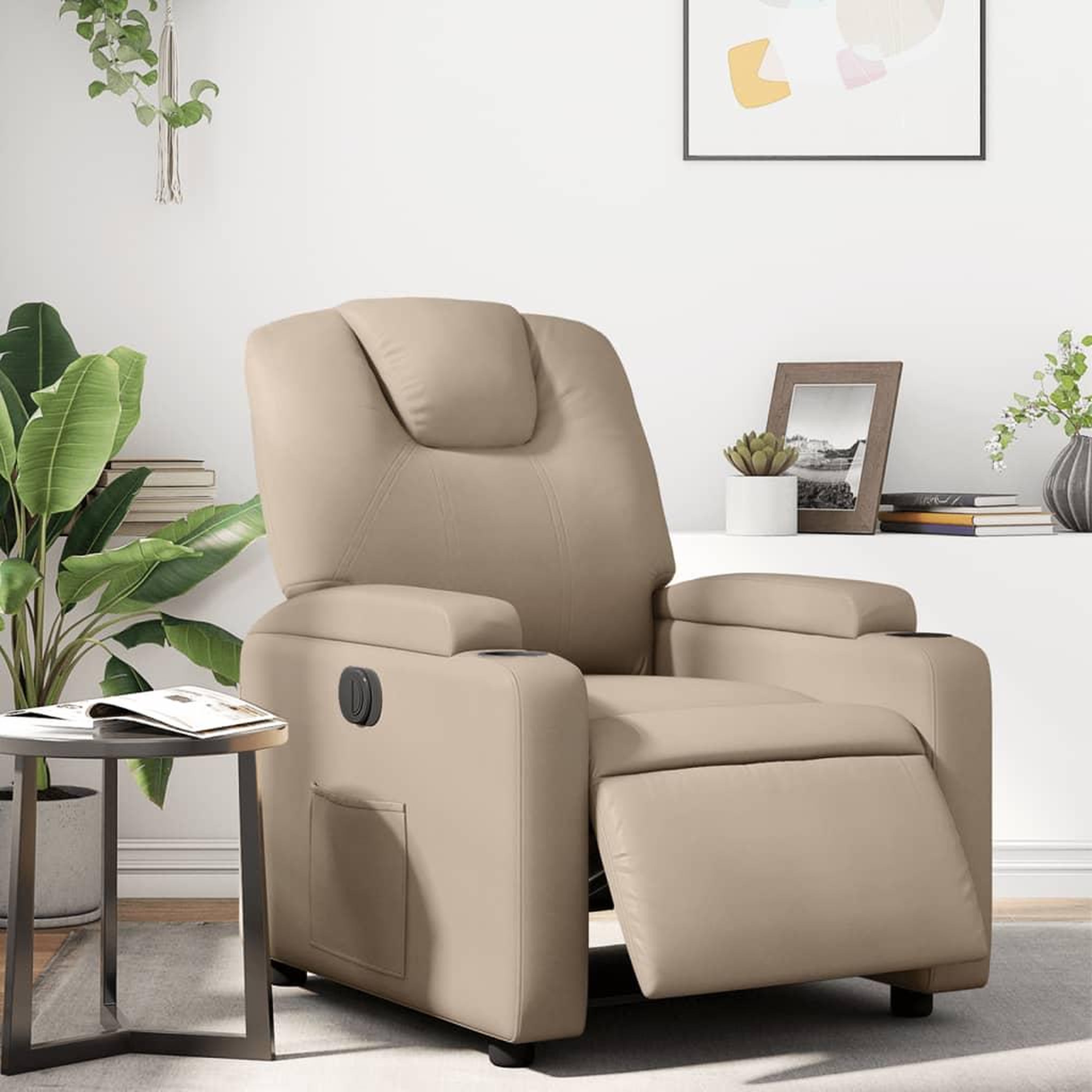 VIDAXL Fauteuil inclinable electrique Cappuccino Similicuir
