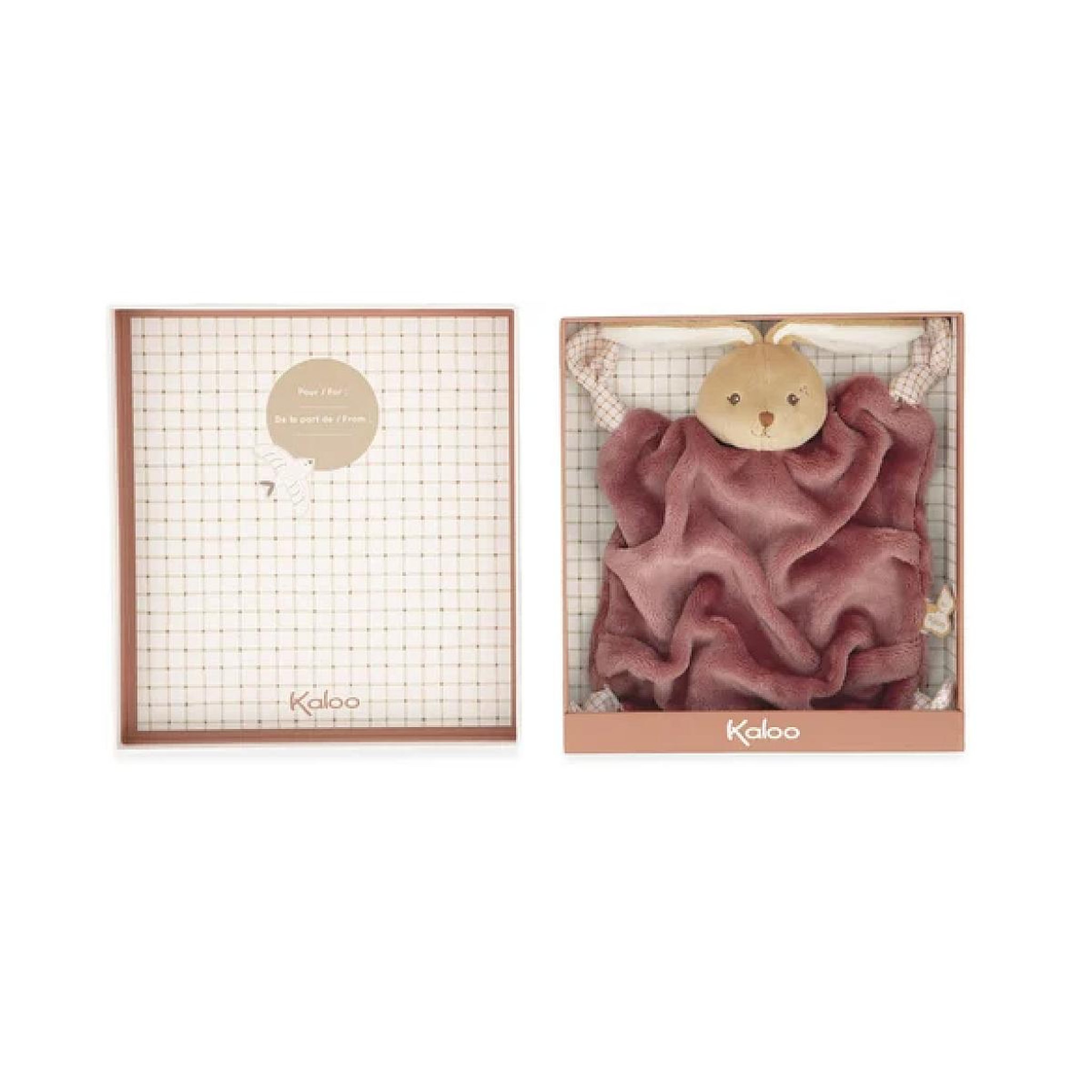 Voir la diapositive 2 : Kaloo - Doudou Lapin Bordeaux