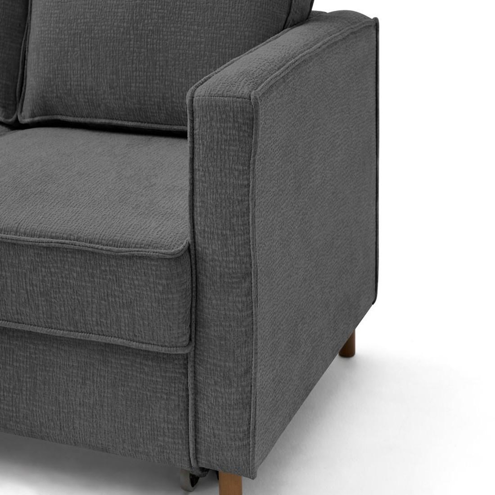 Voir la diapositive 6 : LISA DESIGN Jake - canapé d'angle gauche 5 places convertible en tissu velours relief