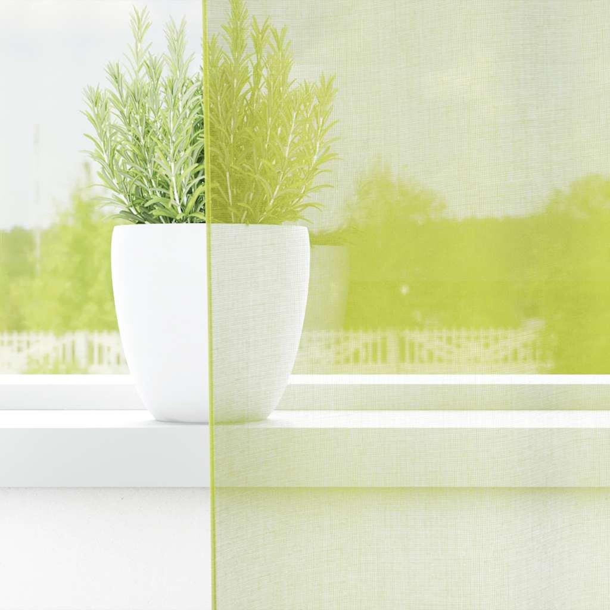 Voir la diapositive 3 : VIDAXL Rideaux en voile avec œillets 2 pcs vert pomme 140x245 cm