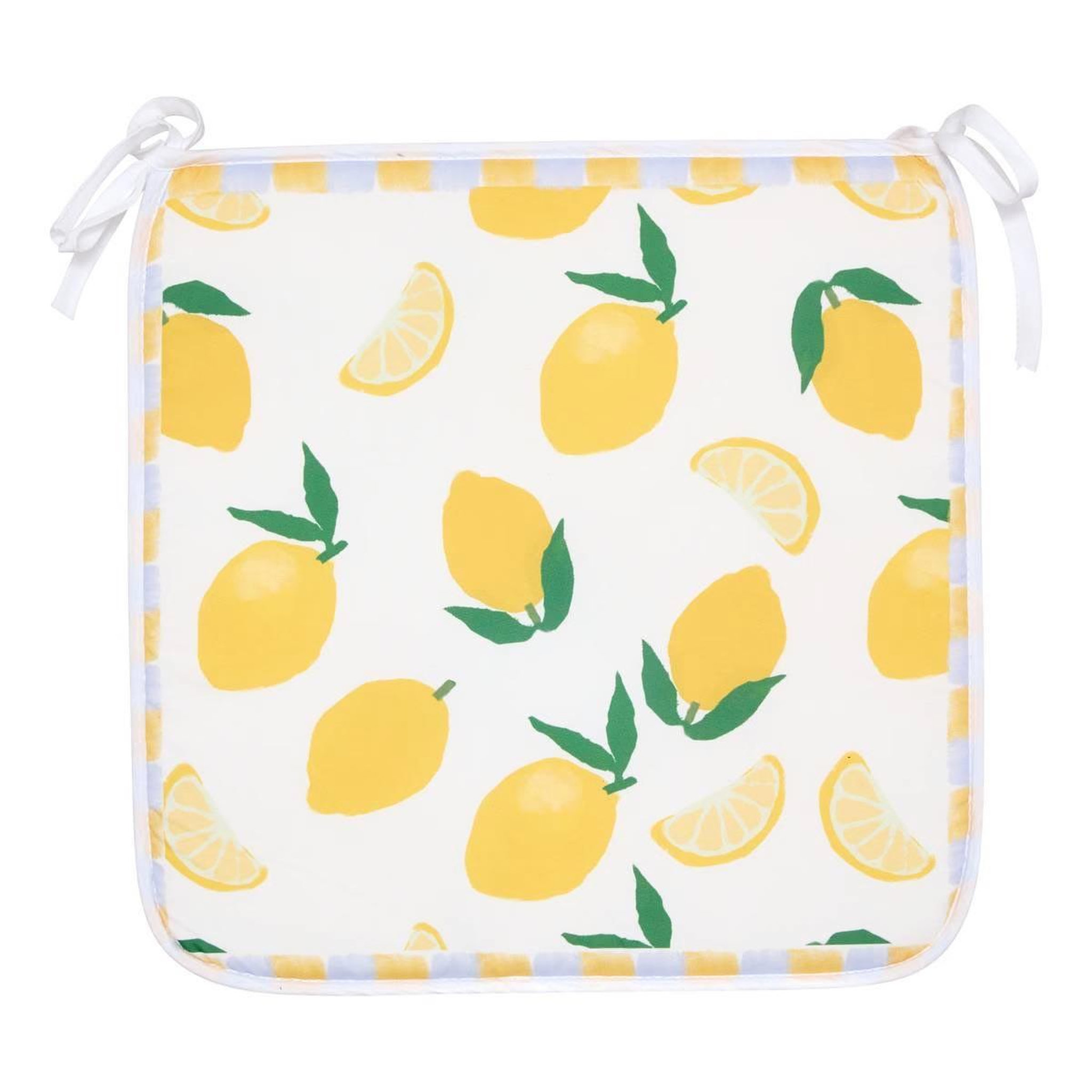 ATMOSPHERA Galette de chaise citrons  fruity  39x39cm jaune