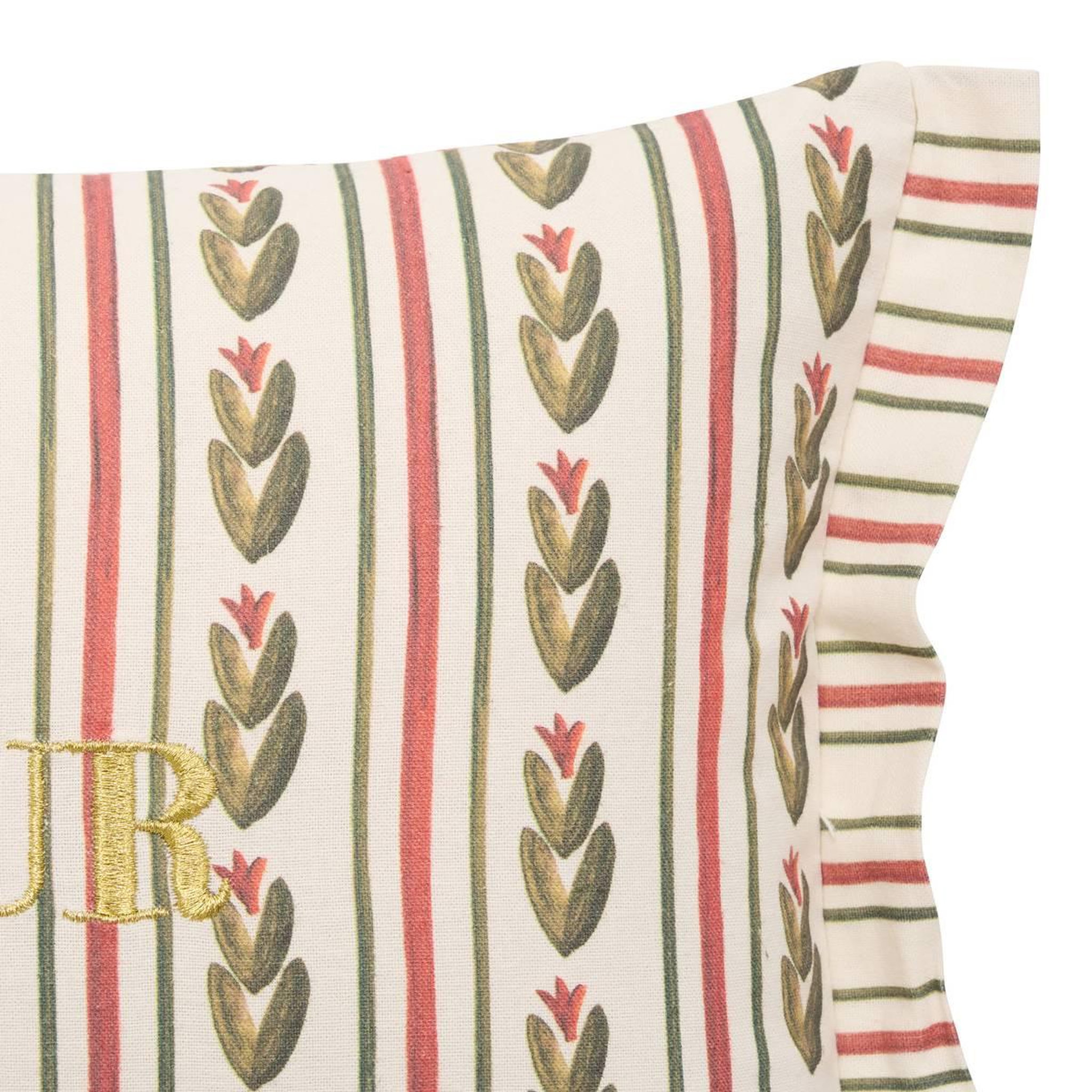 Voir la diapositive 2 : ATMOSPHERA Coussin fleuri brodé  mona  45x50cm multicolore