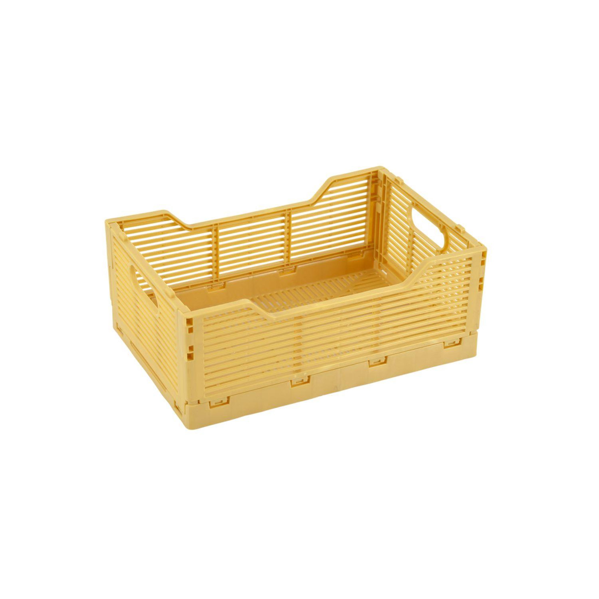 HOMEA Cagette pliable foldy. Coloris disponibles : Rouge, Jaune, Beige, Rose, Vert